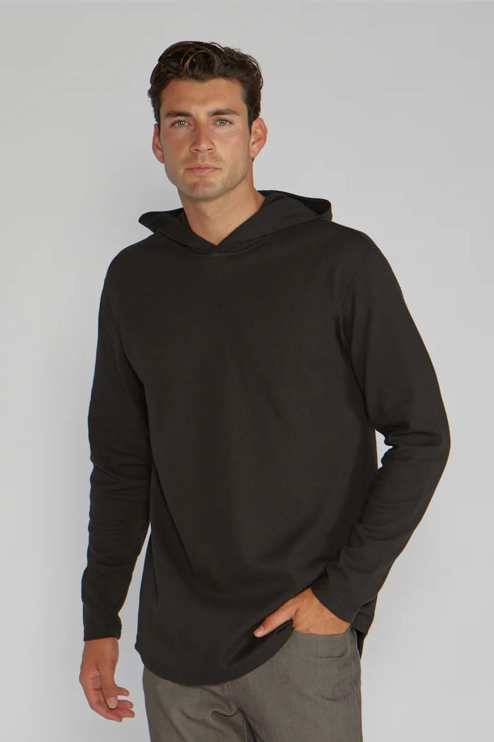 Wholesale,BYLT, BYLT Black Thermal Drop-Cut Hoodie, Black, Medium-40-TagMLarge-43-TagL
