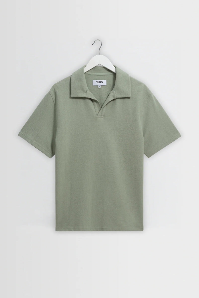Wholesale,Wax London, Wax London Dark Green Textured Organic Cotton Polo, Green, Medium-43-TagMLarge-45-TagLExtra Large-47-TagXL