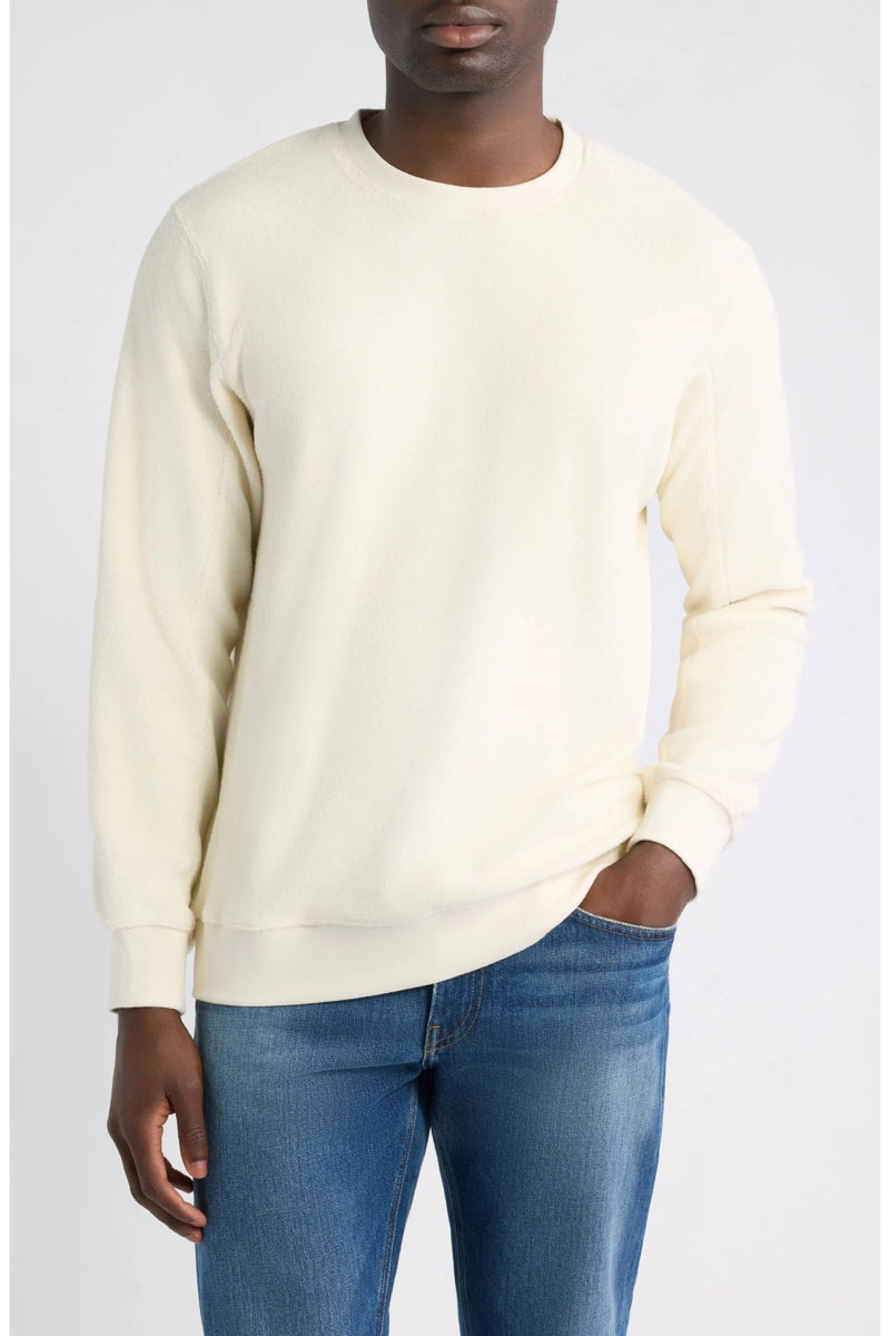 Wholesale,James Campbell, James Campbell Ivory Fleece Textured Sweatshirt, Cream, Large-46-TagLExtra Large-49-TagXLMedium-44-TagMSmall-42-TagS