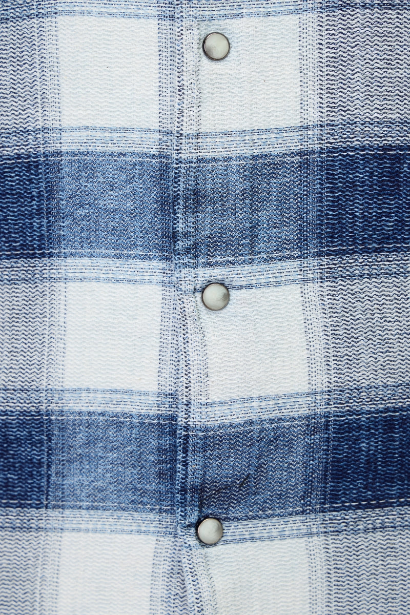 Wholesale,American Heritage, American Heritage Indigo/White Plaid Flannel Shirt, Blue, Medium-45-TagMLarge-48-TagLExtra Large-51-TagXL
