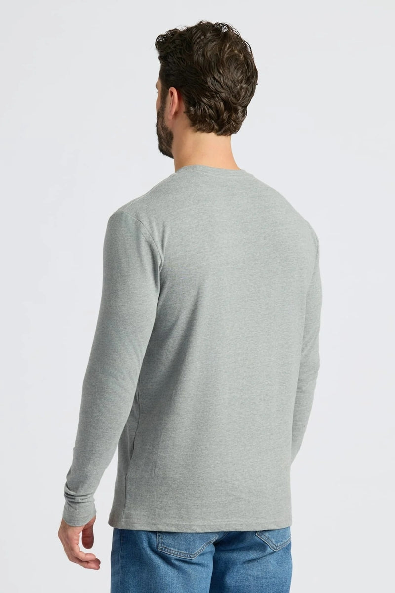 Faire,True Classic, True Classic Heather Grey Long Sleeve T-Shirt, Grey, Large-43-TagL