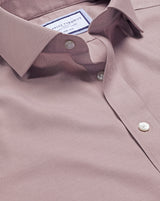 Charles Tyrwhitt Claret Pink Spread Collar Non-Iron Twill Classic Fit Shirt