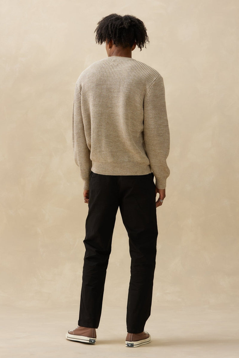 Wholesale,Kuwalla, Kuwalla Marled Beige Knit Crewneck Sweater, Tan, Extra Large-48-TagL