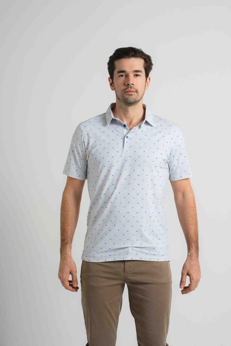 Wholesale,American Heritage, American Heritage Blue Burst Print Performance Polo, Blue, Small-40-TagSMedium-42-TagMLarge-45-TagLExtra Large-48-TagXLExtra Extra Large-52-TagXXL