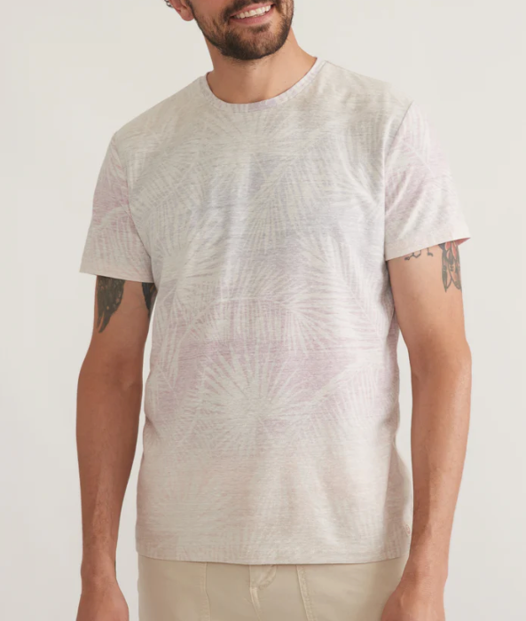 Wholesale,Marine Layer, Marine Layer Ombre Palm All Over Graphic Signature Crew Tee, Pink, Extra Extra Large-53-TagXXL