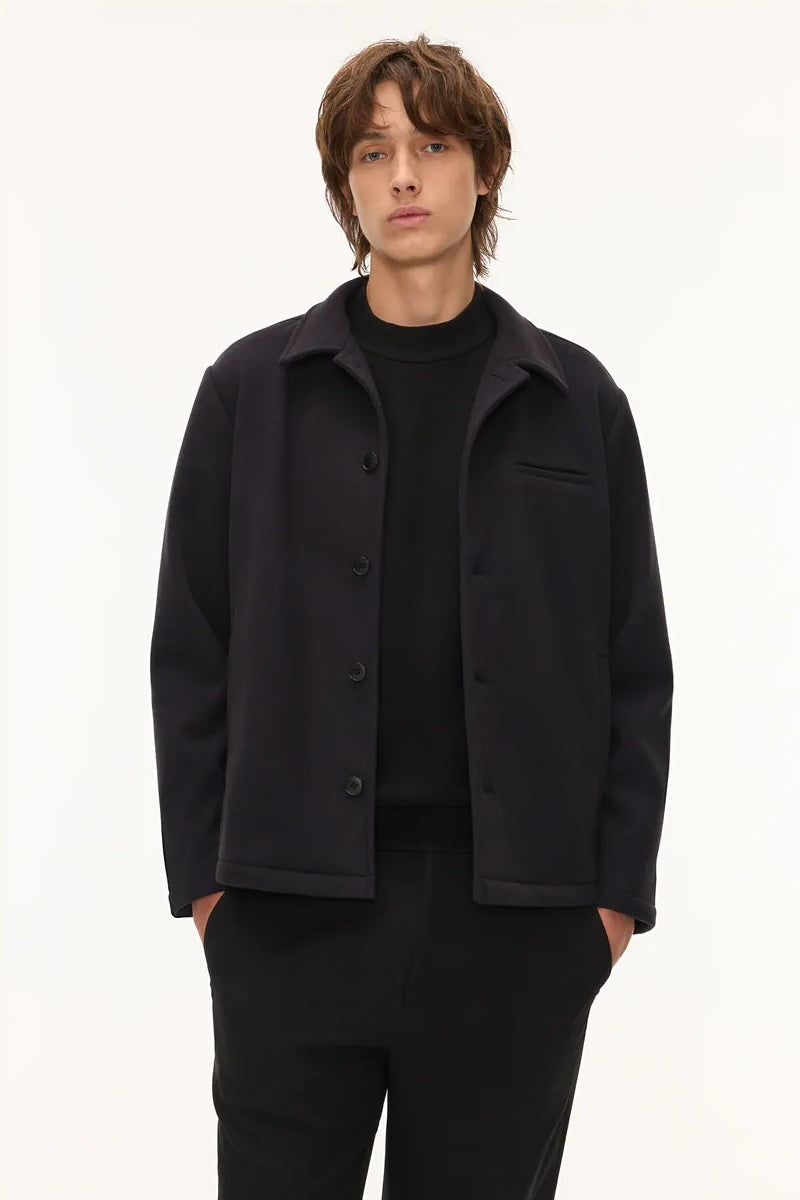 Direct From Brand,FYNE, FYNE Black Front Pocket Fleece Jacket, Black, Medium-44-TagMLarge-46-TagLExtra Large-48-TagXL