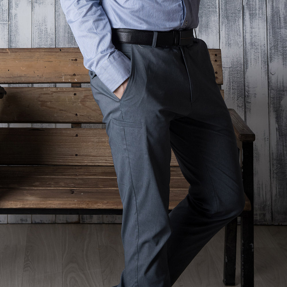 Brand Partner,PROFI, PROFI Light Grey Premium Cool-yarn Multi-pockets Casual Functional Pants, Grey, 30W-30L-Tag30