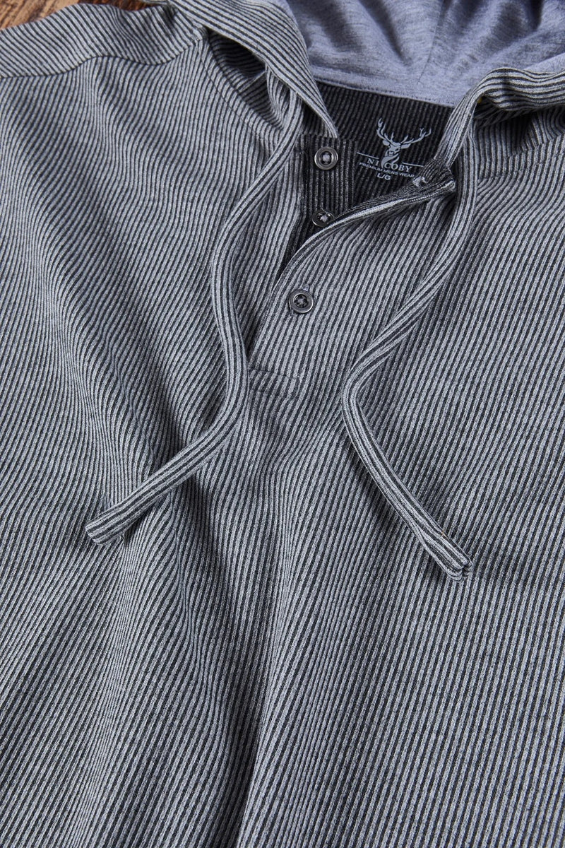Wholesale,Nicoby Age of Wisdom, Nicoby Age of Wisdom Light Grey Melange Mini Stripe Hoodie, Grey, Extra Large-48-TagXL