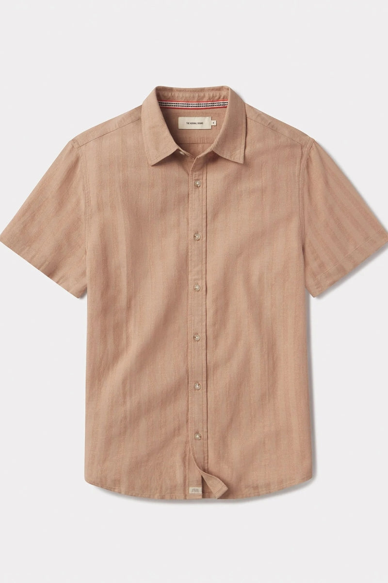 Wholesale,The Normal Brand, The Normal Brand Blush Striped Textured Shirt, Pink, Medium-44-TagM