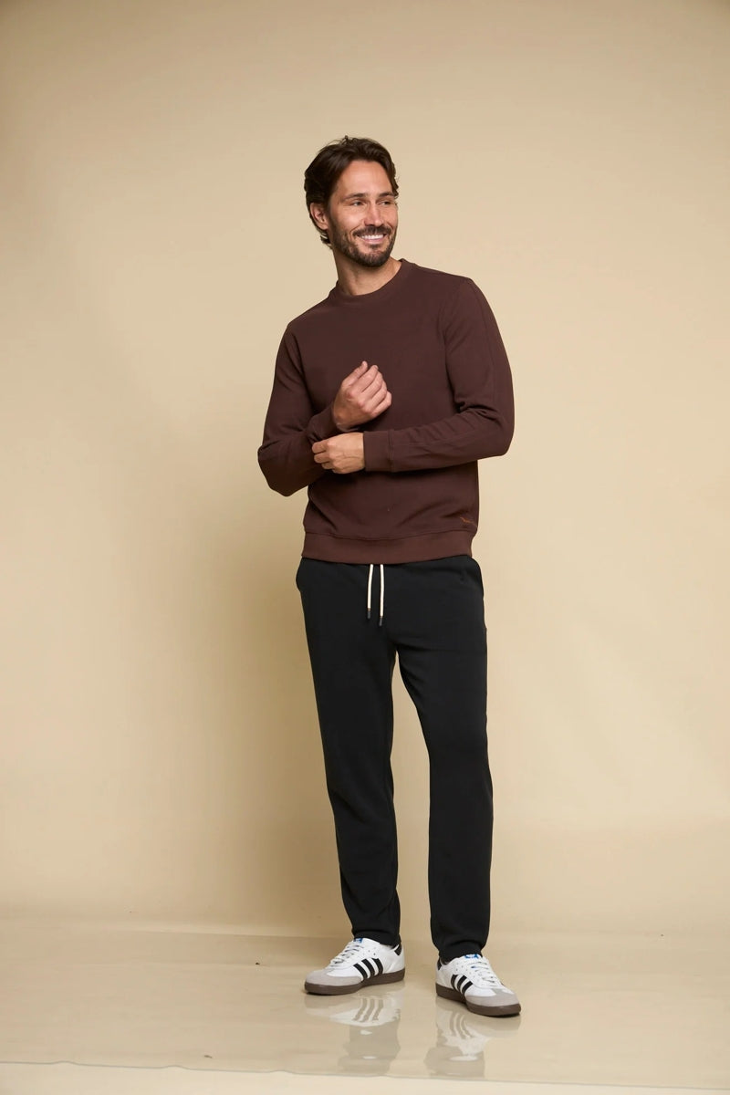 Wholesale,Fundamental Coast, Fundamental Coast Brown Soft Fleece Sweatshirt, Brown, Large-42-TagL