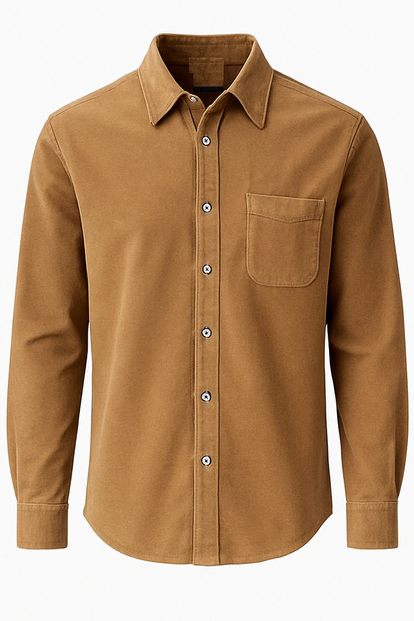 American Heritage Taupe Corduroy Overshirt