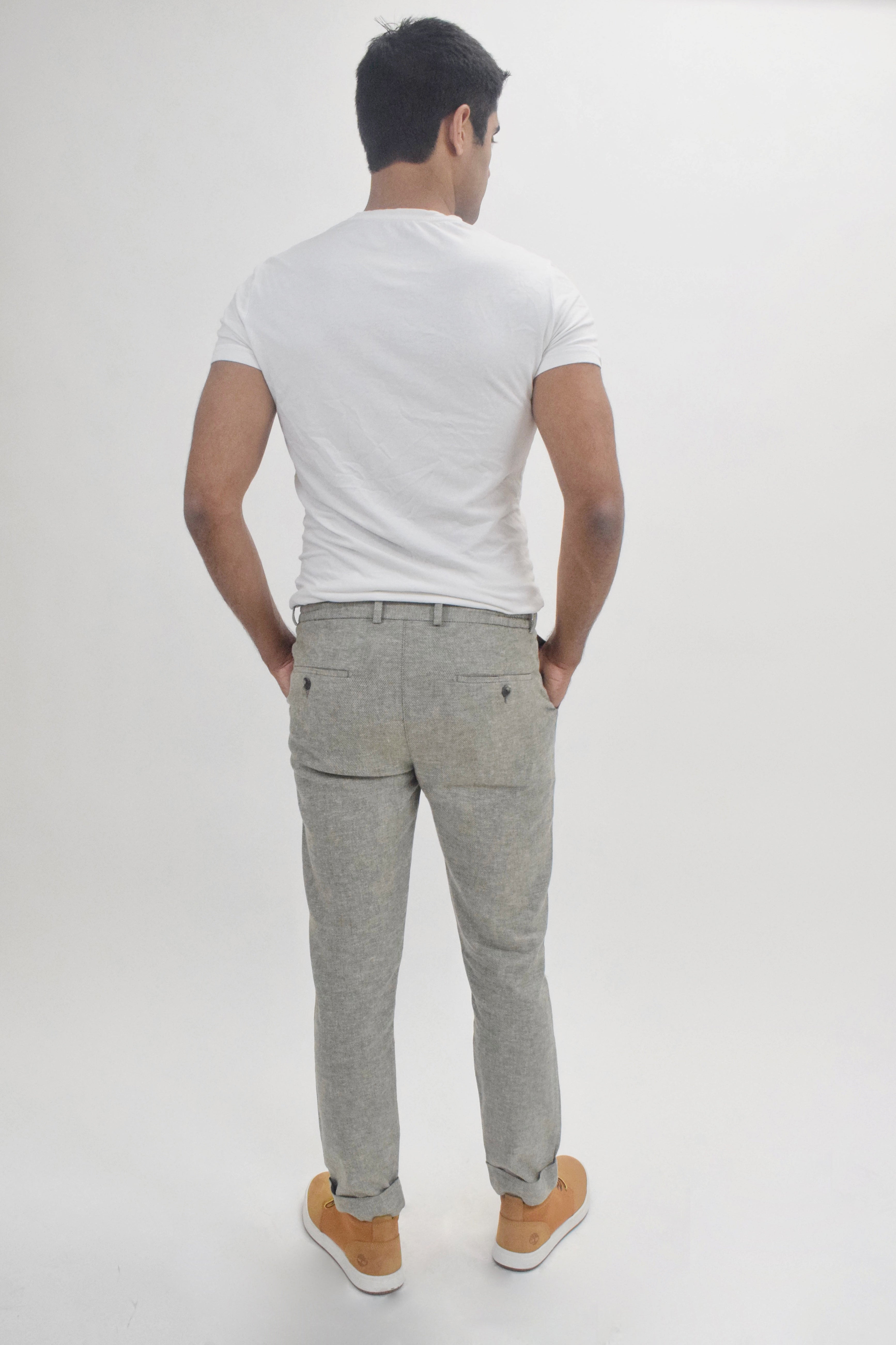 Wholesale,Suit Sartoria, Suit Sartoria Light Green Textured Linen Blend Slim Fit Drawstring Pants, Green, 32W-30L-Tag42