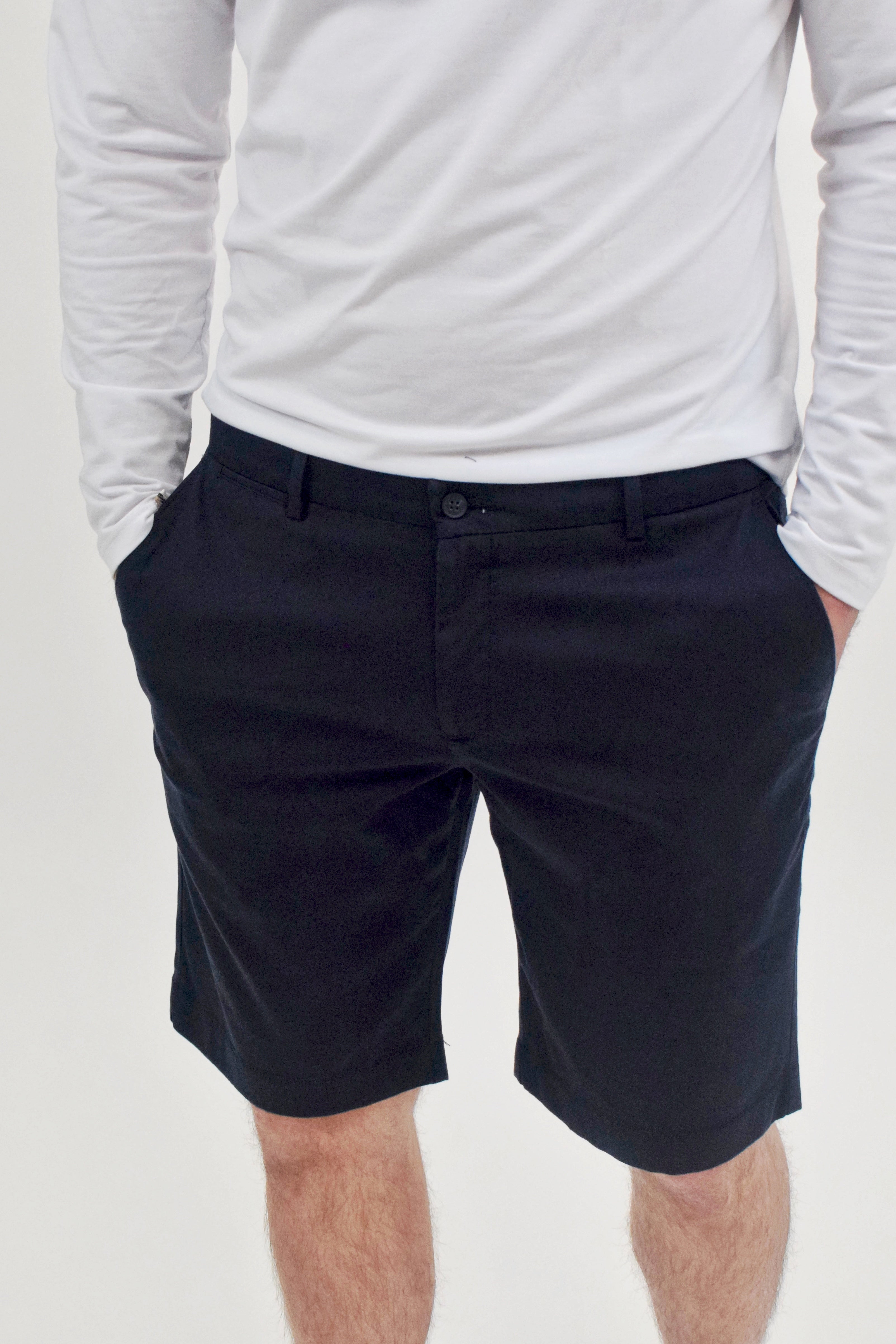 Wholesale,Suit Sartoria, Suit Sartoria Navy Slim Fit Chino Shorts, Blue, 34W-11L-Tag44