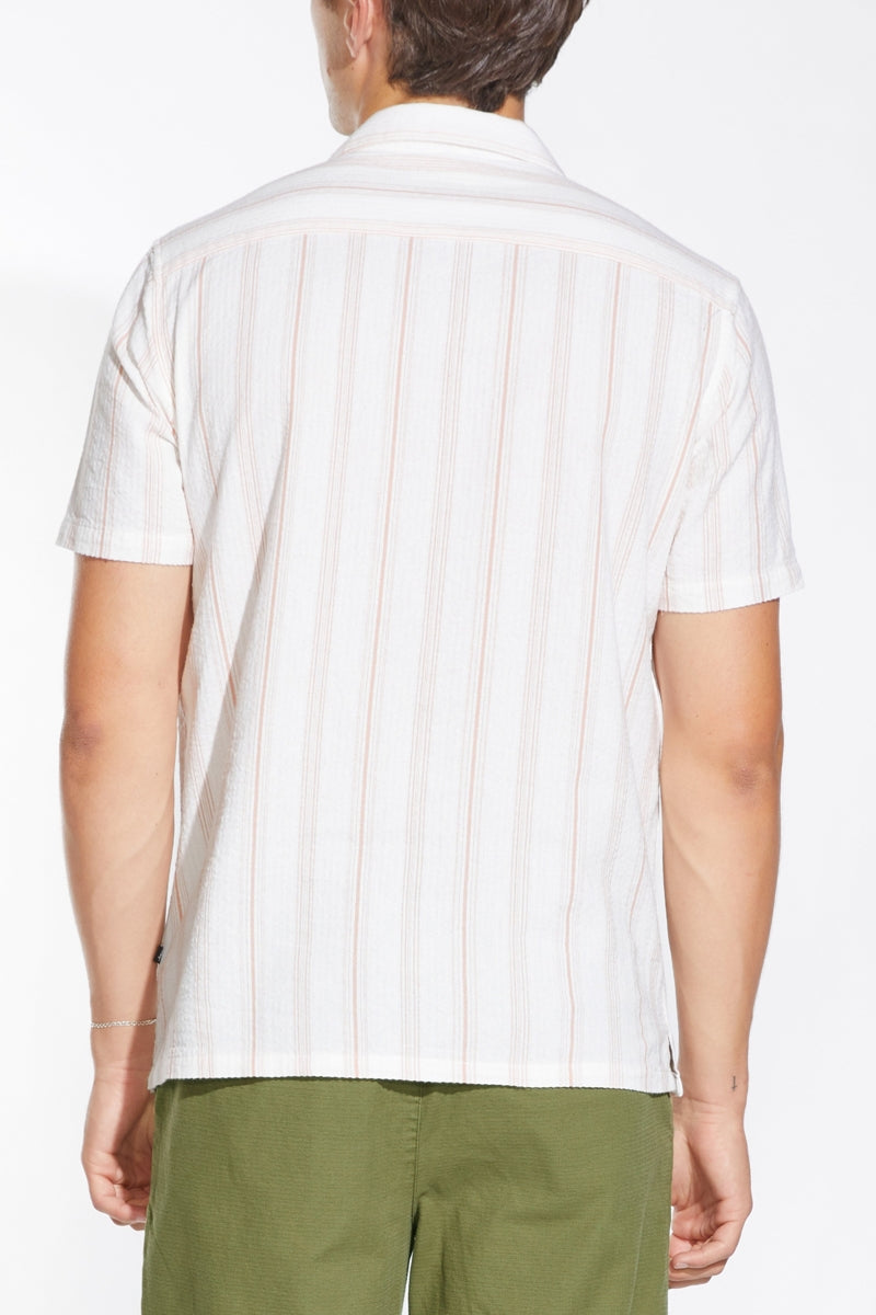 Wholesale,Civil Society, Civil Society White/Salmon Striped Shirt, White, Medium-44-TagMLarge-46-TagLExtra Large-48-TagXLExtra Extra Large-51-TagXXL