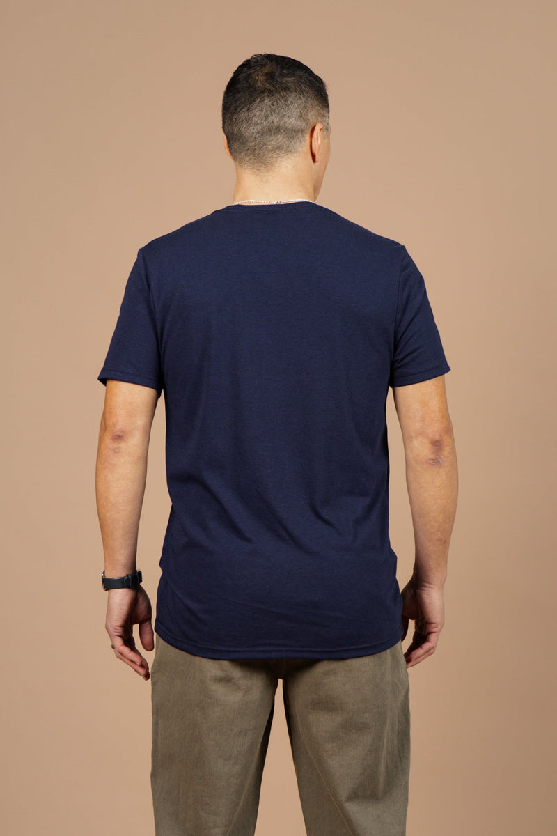 Bridge & Burn Navy Waves Print Graphic Tee