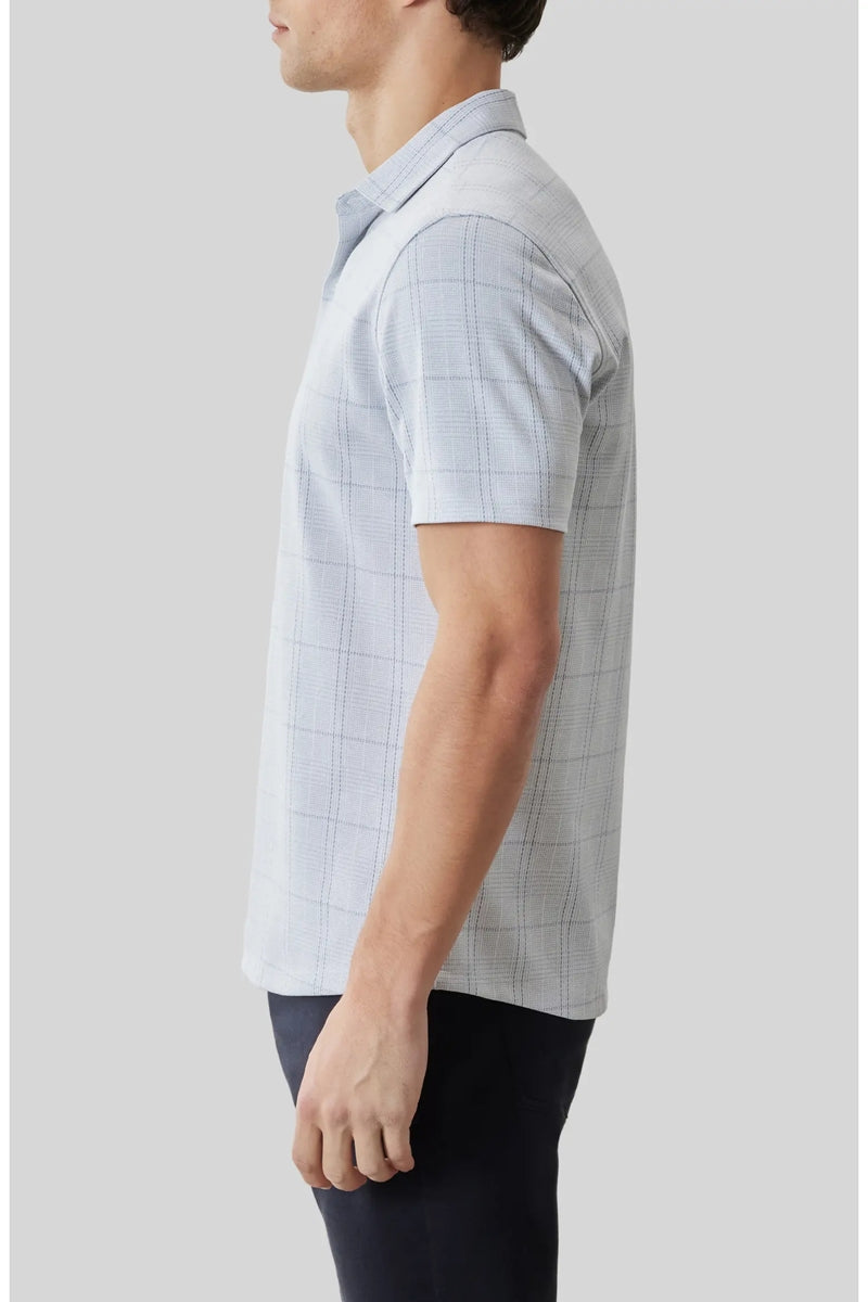 Wholesale,Robert Barakett, Robert Barakett Powder Blue Plaid Knit Shirt, Blue, Extra Large-48-TagXL