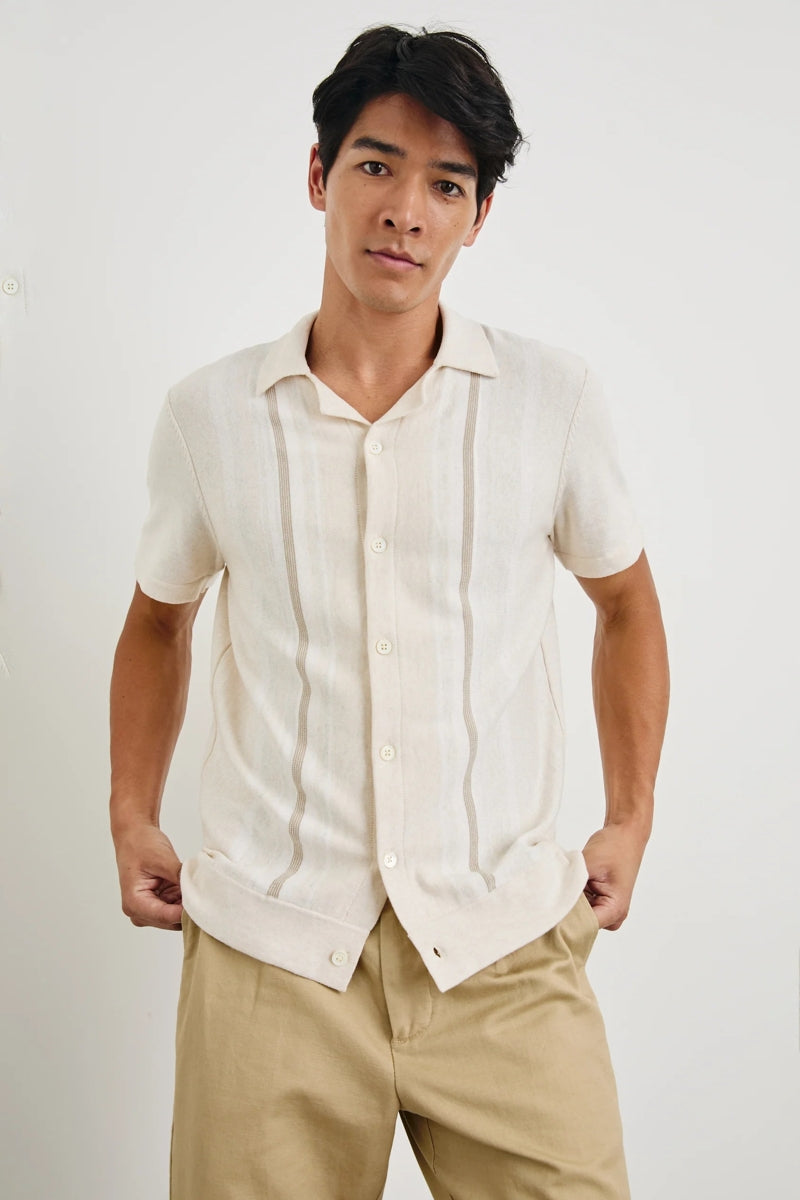 Wholesale,Rails, Rails Latte Multi Striped Yarn-dyed Shirt, Cream, Medium-43-TagMLarge-46-TagLExtra Large-49-TagXLSmall-40-TagS