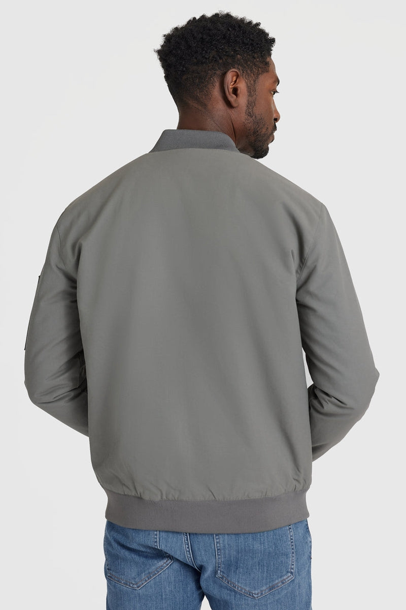 Faire,True Classic, True Classic Carbon Grey Bomber Jacket, Grey, Large-46-TagL