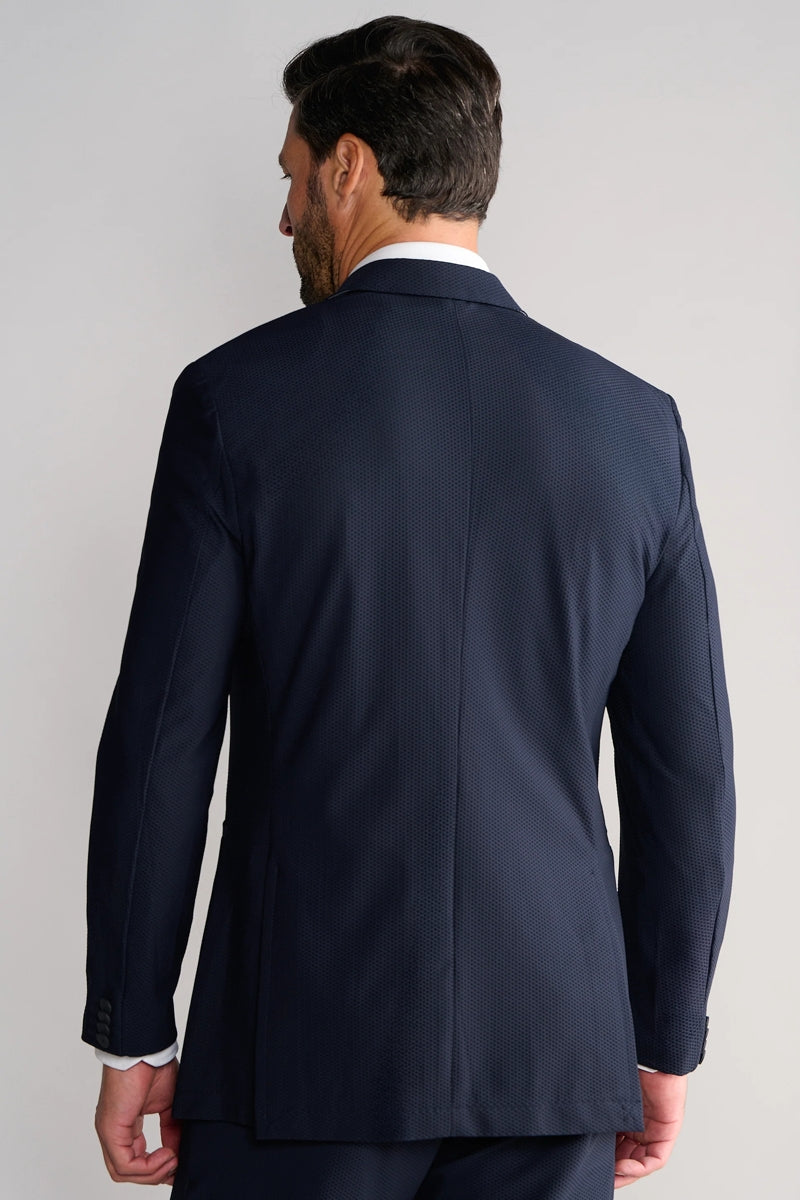 Wholesale,Twillory, Twillory Navy 360° Airflow Performance Textured Blazer, Blue, Medium-40-Tag40