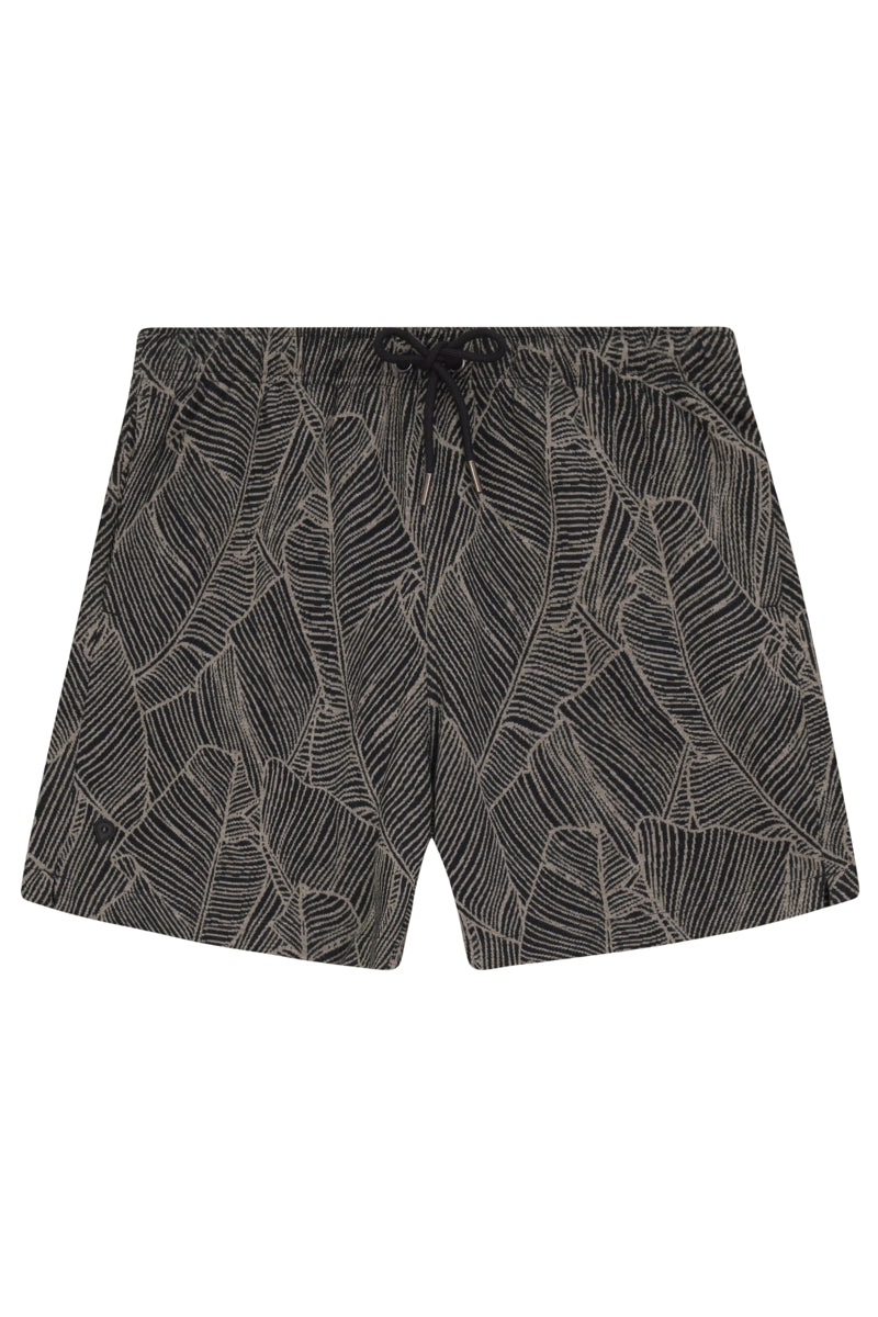 Wholesale,SUNSET X VINE, SUNSET X VINE Black Knit Textured Printed Shorts, Black, 36W-6L-TagXL