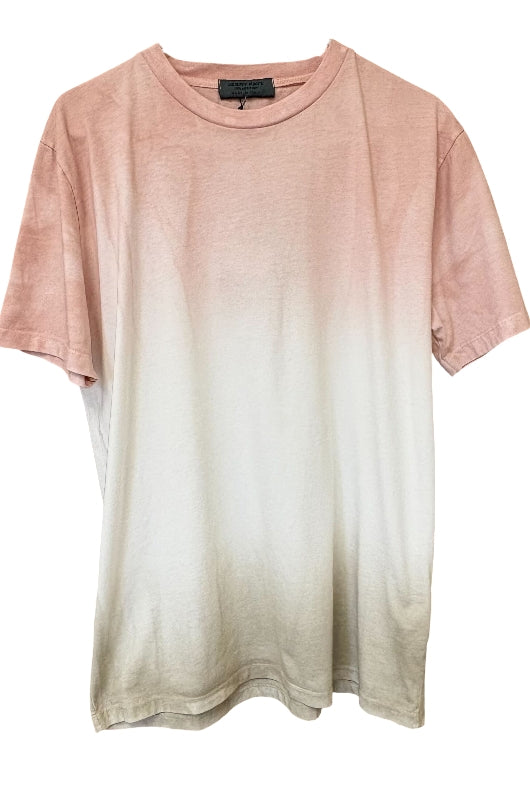 Jerry Kaye Rose/Khaki Ombre Dip Dyed T-shirt