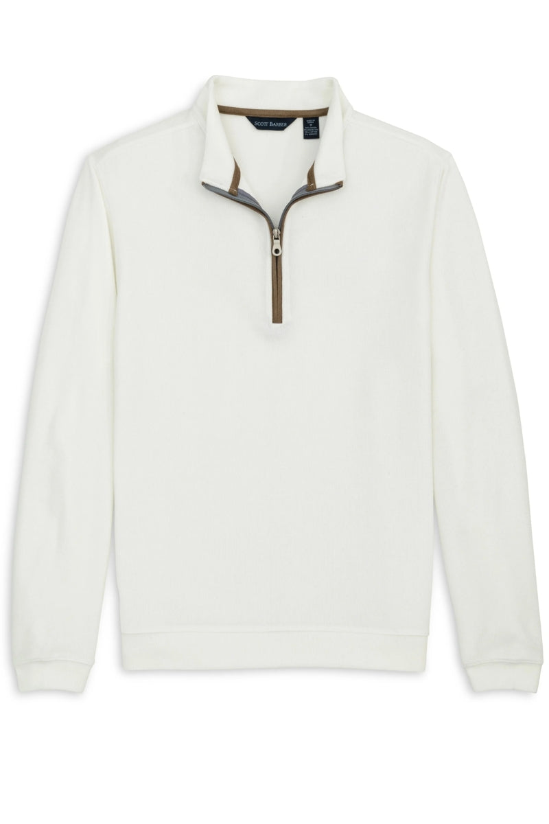 Wholesale,Scott Barber, Scott Barber White Heather Fleece Stretch Pullover, White, Large-48-TagL