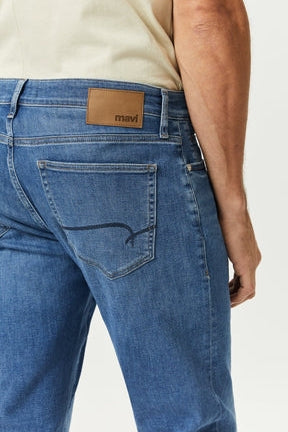 Wholesale,Mavi, Mavi Blue Mid Brushed Zach Straight Leg Jeans, Blue, 30W-32L-Tag30