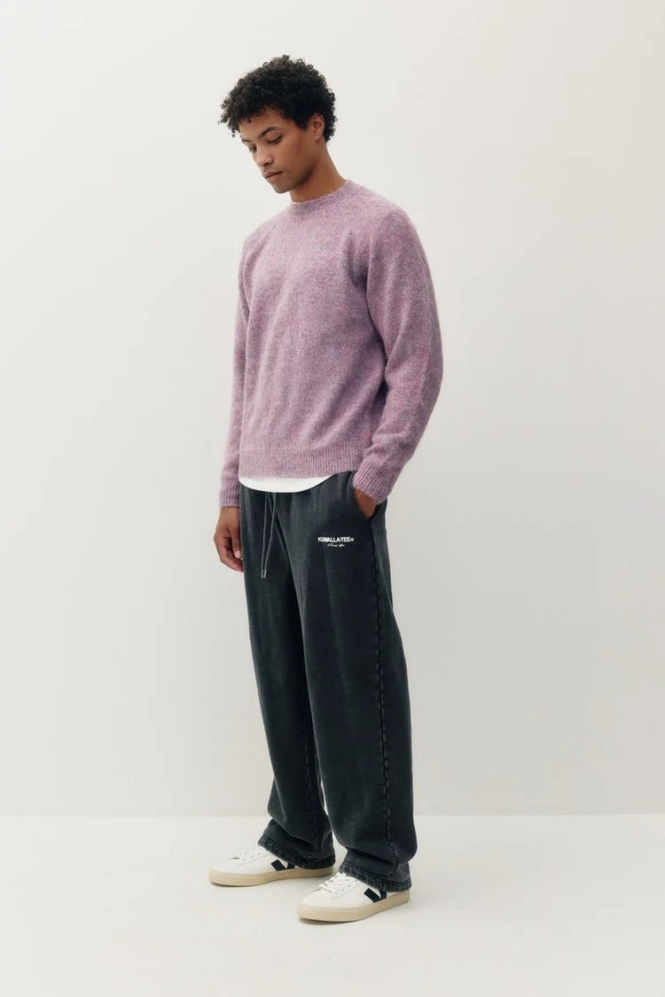 Wholesale,Kuwalla Tee, Kuwalla Tee Lilac Furry Brushed Knit Crew Sweater, Purple, Medium-44-TagMLarge-46-TagLExtra Large-48-TagXLExtra Extra Large-50-TagXXL