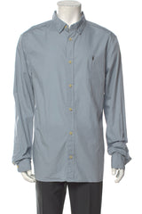 AllSaints Blue Long Sleeve Dress Shirt