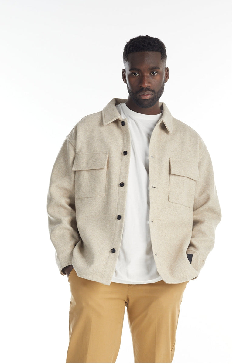 Wholesale,Nana Judy, Nana Judy Beige Soft Fabric Shacket, Tan, Large-50-TagMExtra Large-52-TagLExtra Extra Large-54-TagXLExtra Extra Large-56-TagXXL