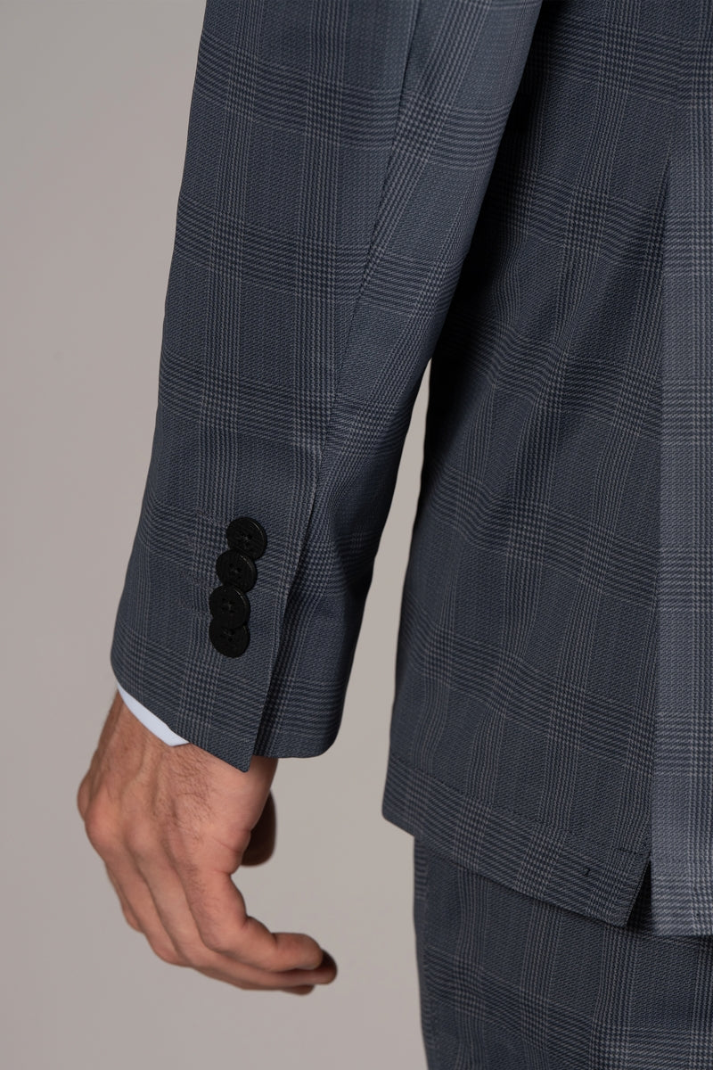 Wholesale,Twillory, Twillory Grey Japanese Stretch Plaid Performance Blazer, Grey, Medium-40-Tag40