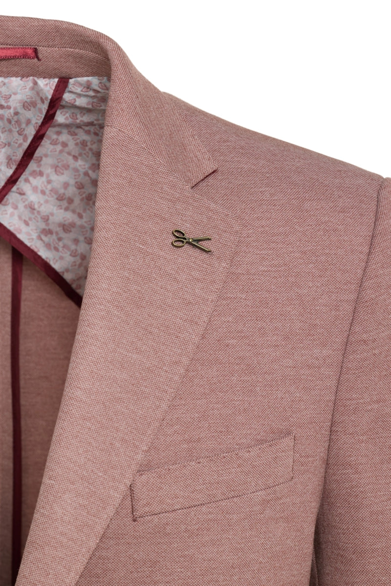 Wholesale,Luchiano Visconti, Luchiano Visconti Rose Knit Pique Performance Blazer, Pink, Extra Large-46-Tag46