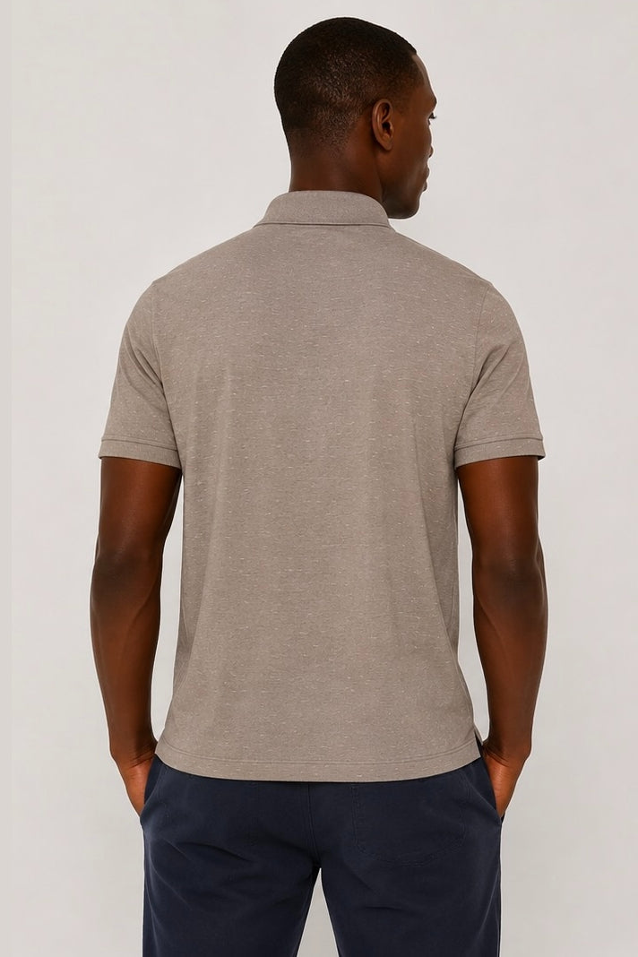 Wholesale,Jakamen, Jakamen Brown Textured Knit Polo, Brown, Extra Extra Large-48-TagXXL