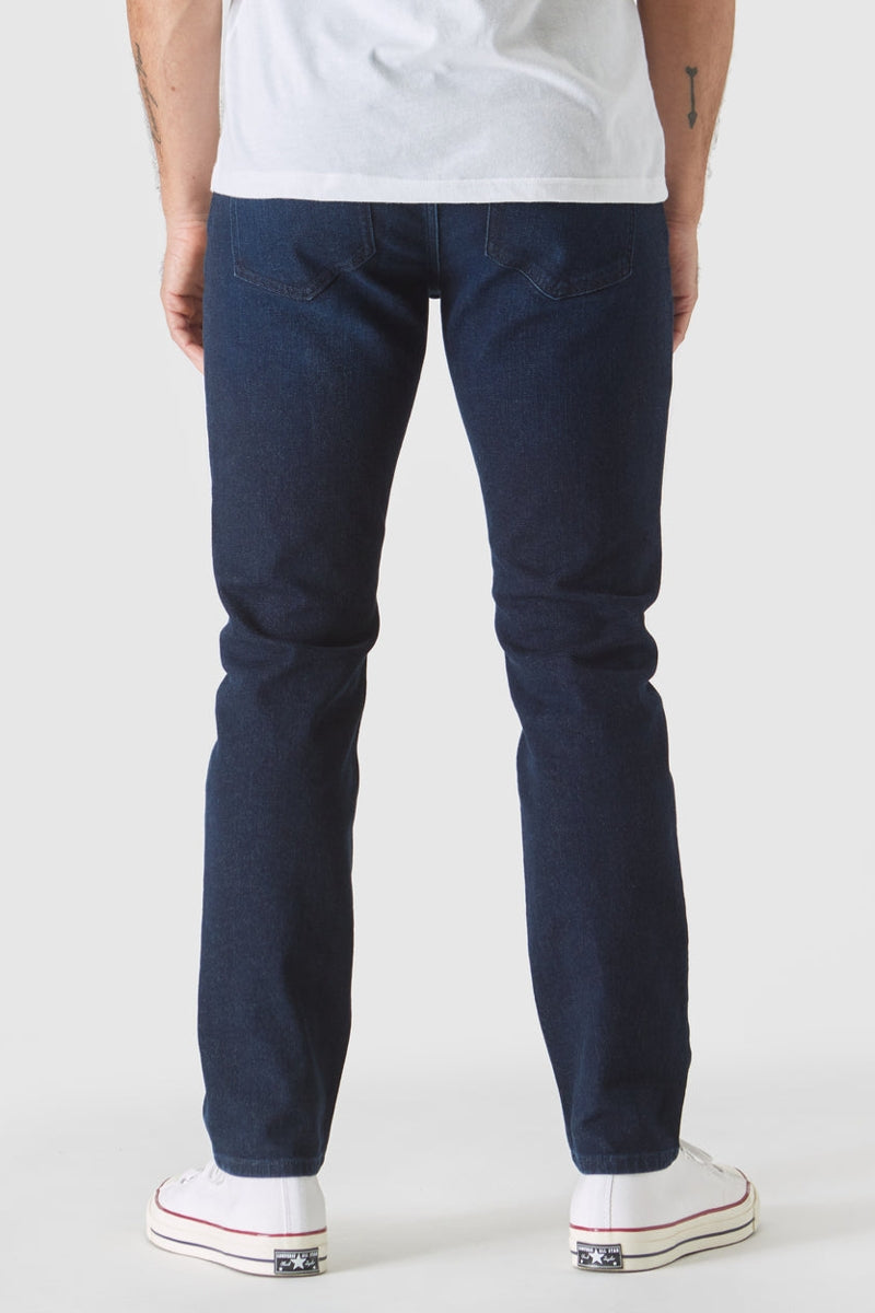 Faire,True Classic, True Classic Indigo Rinse Slim Stretch Jeans, Blue, 30W-32L-Tag30