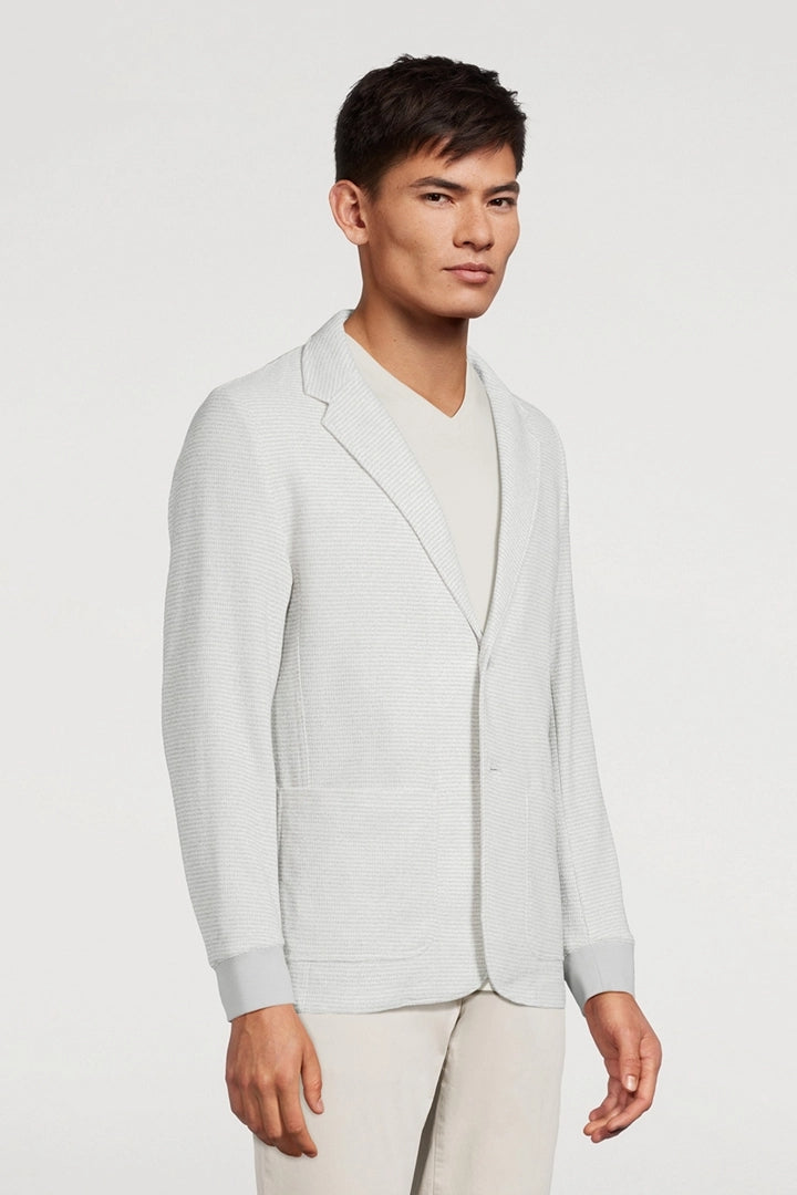 Wholesale,Robert Barakett, Robert Barakett Light Green/White Textured Knit Blazer, Green, Medium-42-TagM