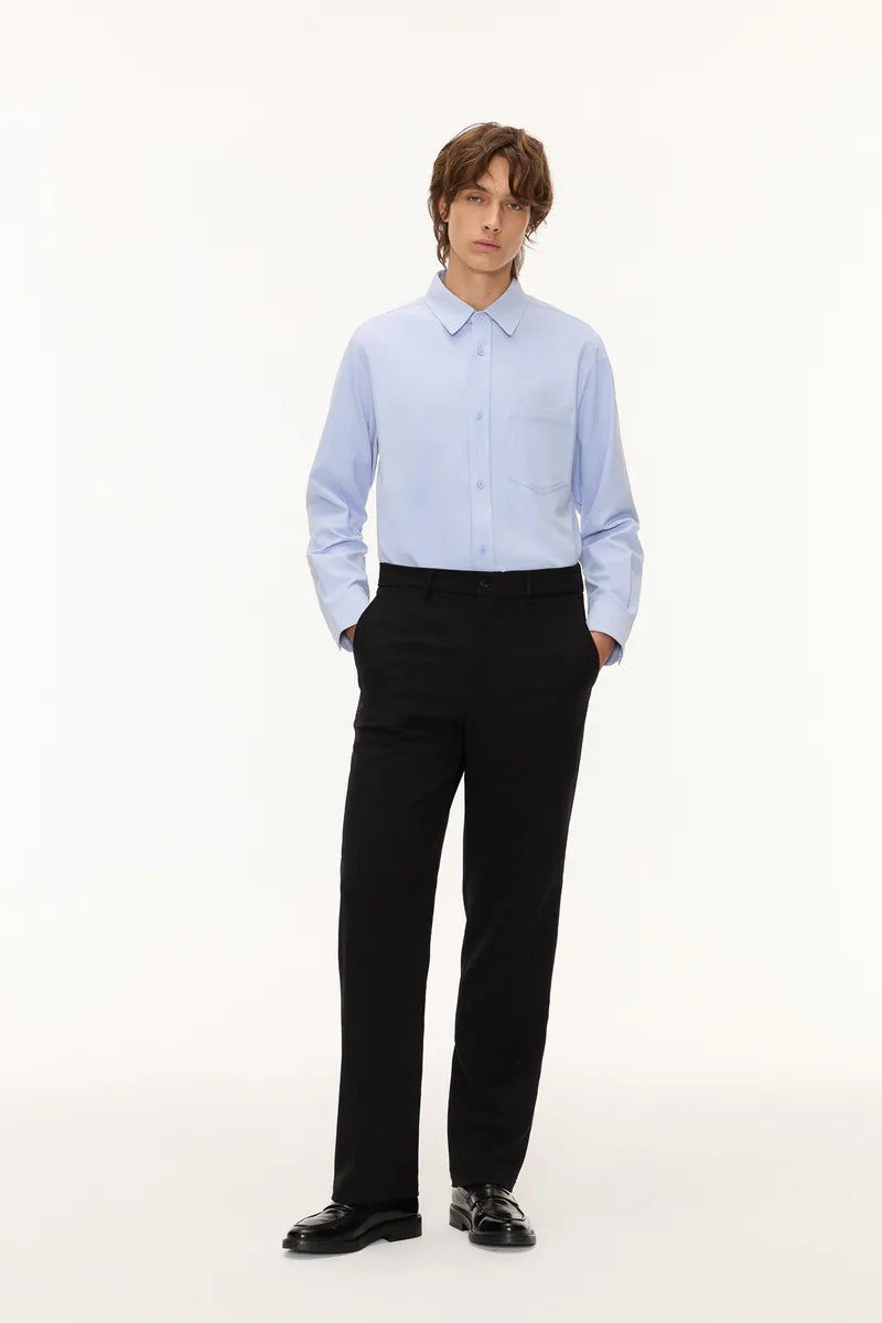 Direct From Brand,FYNE, FYNE Blue Four-Way Stretch Button-up Shirt, Blue, Large-47-TagL