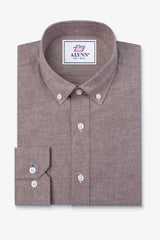 Alynn Brown Slim Fit Slightly Brushed Chambray Shirt