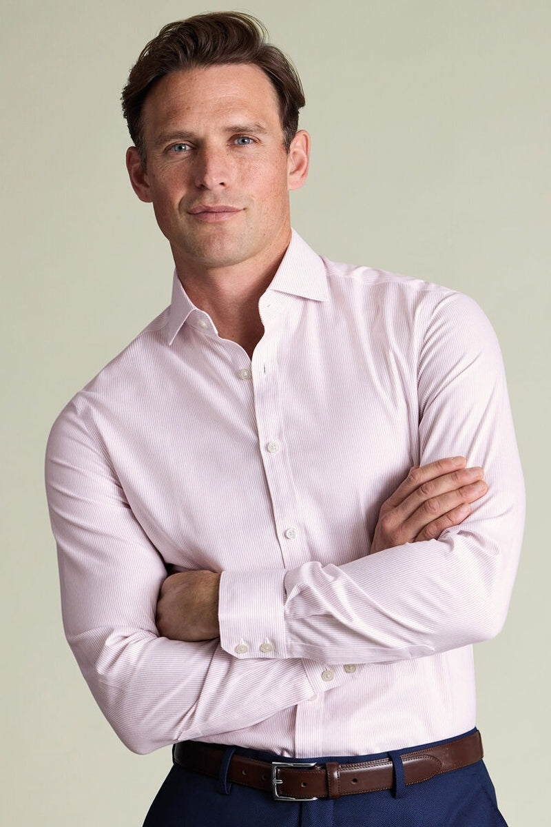 Wholesale,Charles Tyrwhitt, Charles Tyrwhitt Pink Twill Stripe Shirt, Pink, Small-40-Tag15Extra Large-48-Tag17Medium-44-Tag16