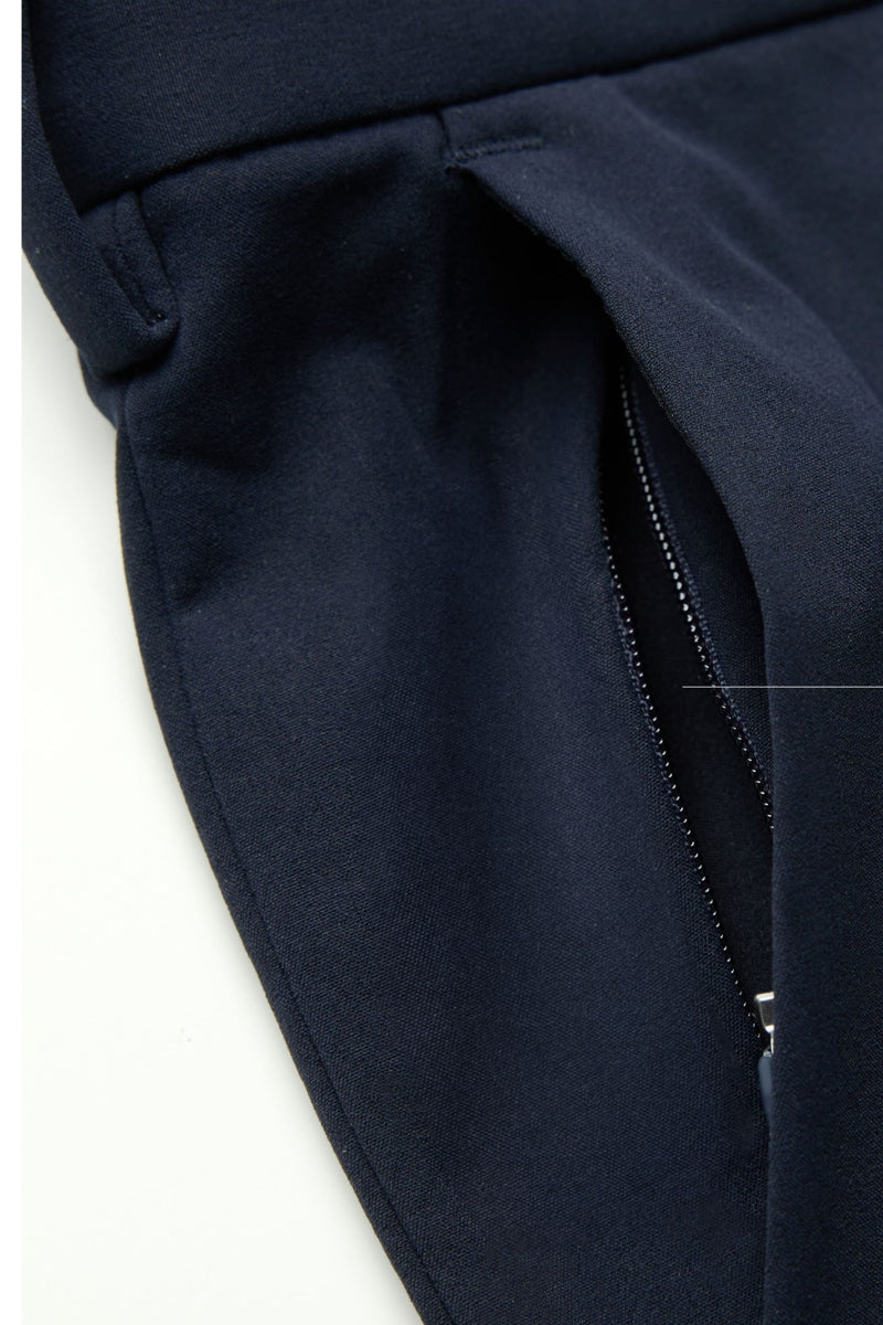 Direct From Brand,FYNE, FYNE Navy Water Repellent Four-side Stretch Suit Pants, Blue, 34W-31L-TagL