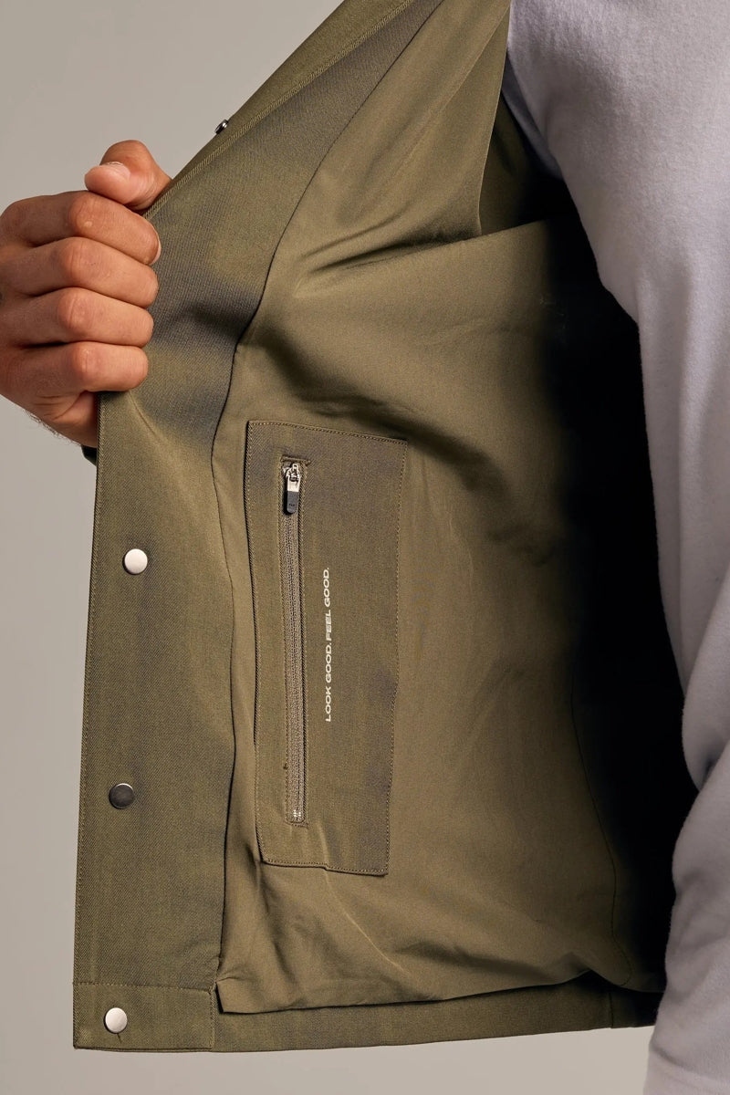 Faire,True Classic, True Classic Military Green Added Stretch Twill Jacket, Green, Extra Large-48-TagXL