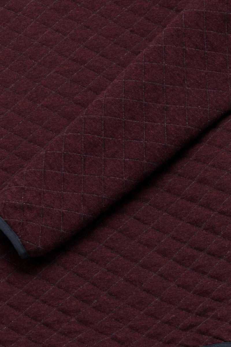 Wholesale,Surfside Supply, Surfside Supply Maroon Heather Bicolor Quilted Fleece Mock Pullover, Red, Large-45-TagL