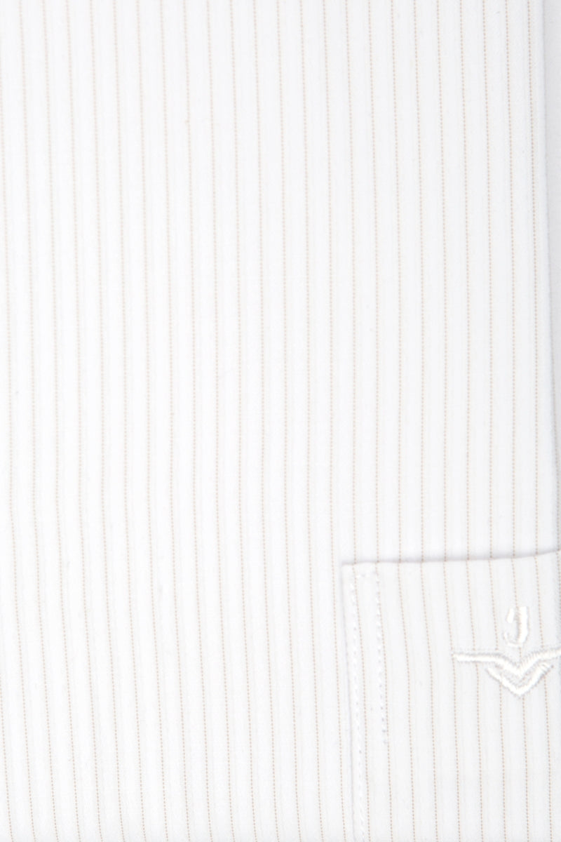 Wholesale,Jakamen, Jakamen White Textured Striped Rolled Cuff Shirt, White, Extra Extra Large-50-TagXXLExtra Extra Large-52-TagXXL