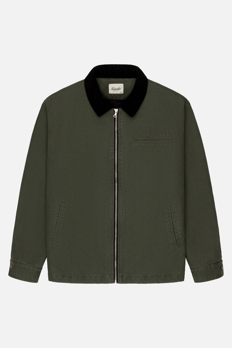 Other,Kuwalla, Kuwalla Olive Jacket with Black Corduroy Collar, Green, Medium-46-TagM