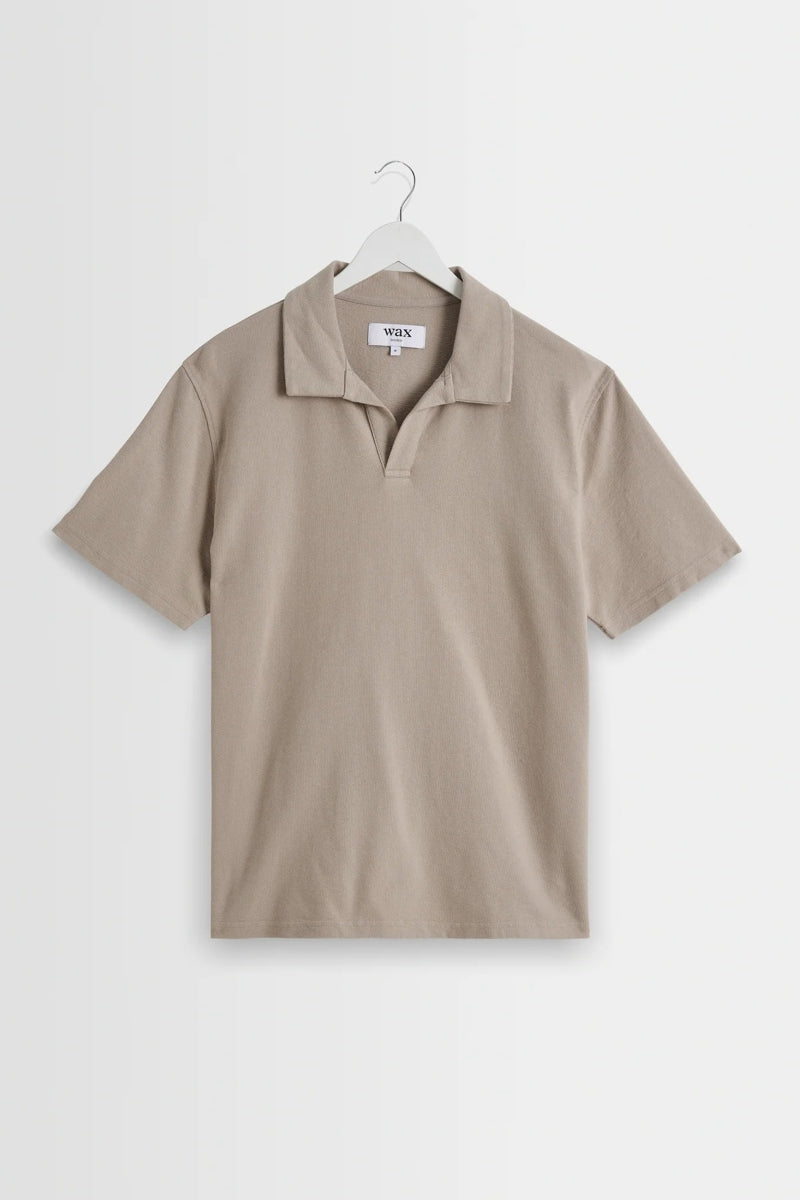 Wholesale,Wax London, Wax London Clay Textured Organic Cotton Polo, Brown, Medium-43-TagMLarge-45-TagLExtra Large-47-TagXL