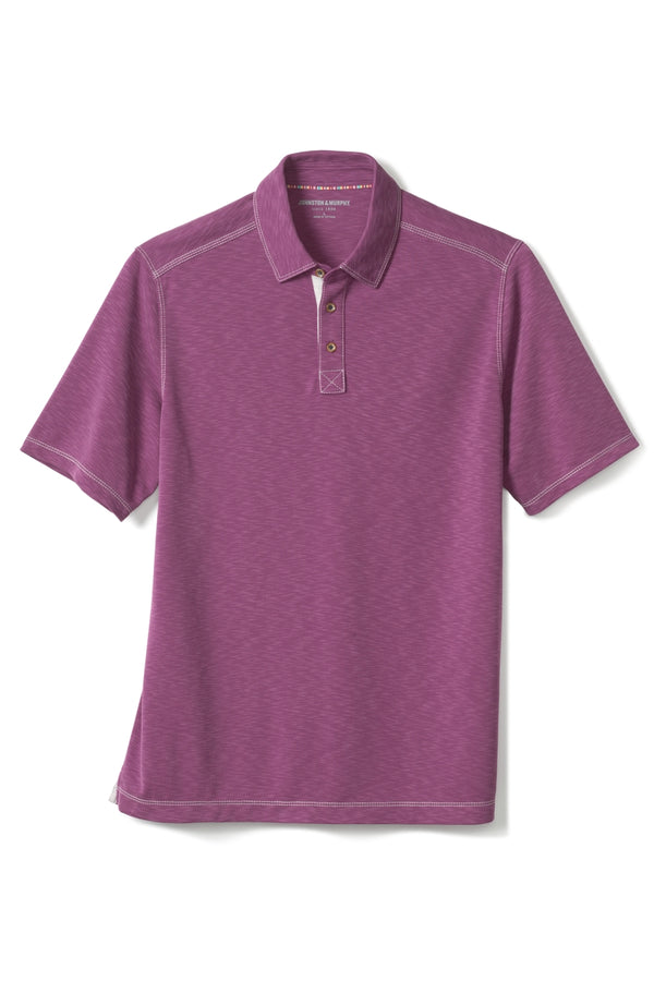 Johnston & Murphy Wine Vintage Slub Polo