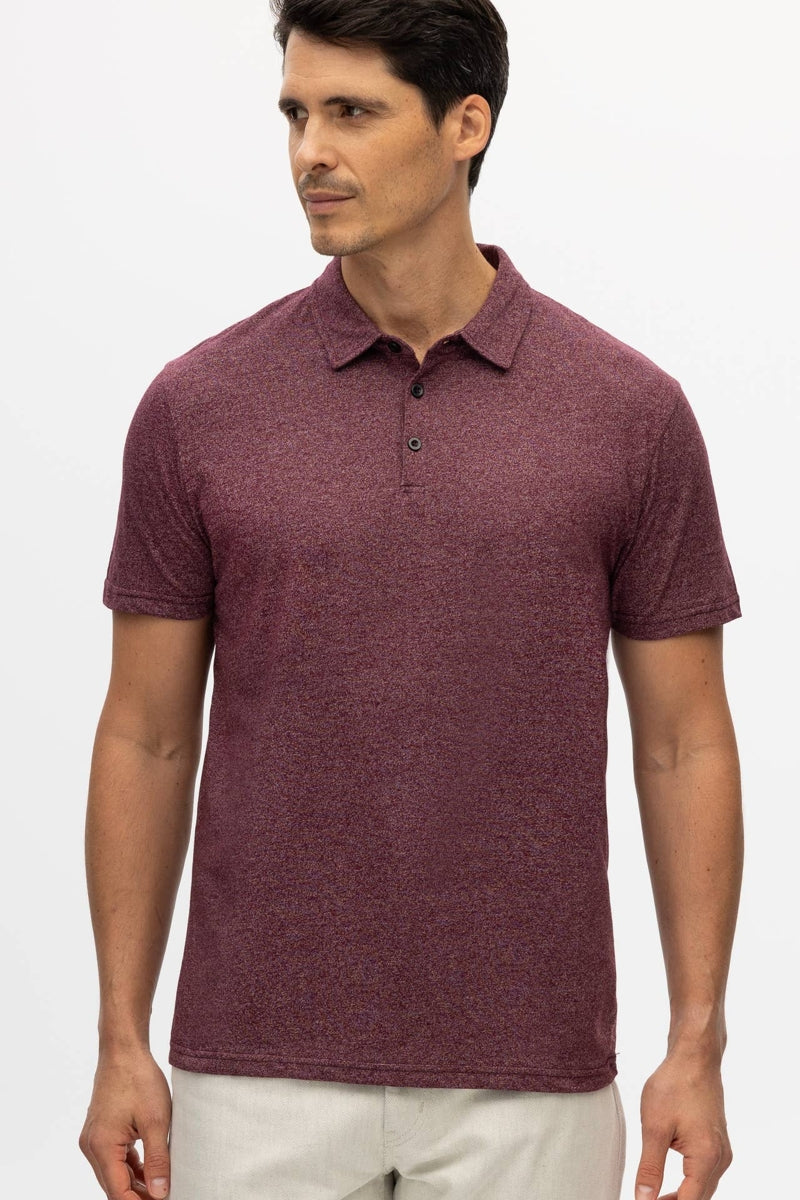 Faire,Julian & Mark, Julian & Mark Burgundy Short Sleeve Polo, Red, Extra Extra Large-52-TagXXL