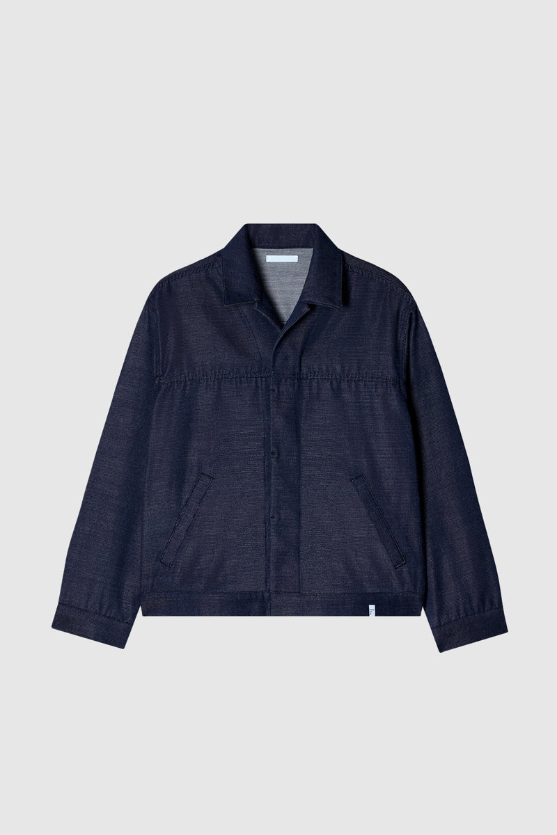 Direct From Brand,FYNE, FYNE Navy Temperature Control Denim Jacket, Blue, Large-48-TagL