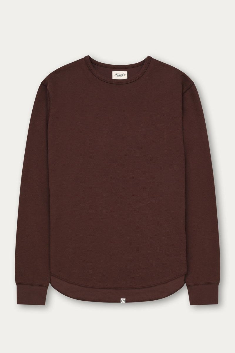 Wholesale,Kuwalla, Kuwalla Brown Thermal Waffle Crewneck Tee, Brown, Extra Large-45-TagXL