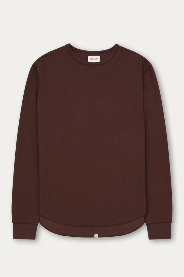 Kuwalla Brown Thermal Waffle Crewneck Tee