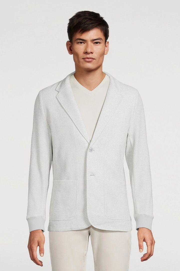 Wholesale,Robert Barakett, Robert Barakett Light Green/White Textured Knit Blazer, Green, Medium-42-TagM